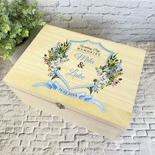 Andenkenbox blumen monogramm - andenkenbox,