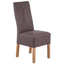 Polsterstuhl - braun - Eiche