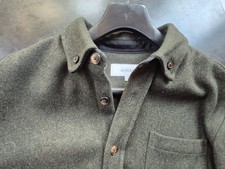 Anian Wollhemd Melton Grün Gr. L mit Hornknöpfen!