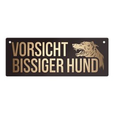 Knurrender hund metallschild - knurrender,