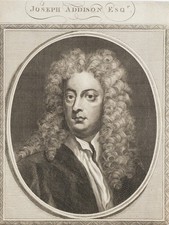 Porträt J. Addison (1672-1719), Kupferstich Barock 1700-1749 Unbekannt (18.Jhd)