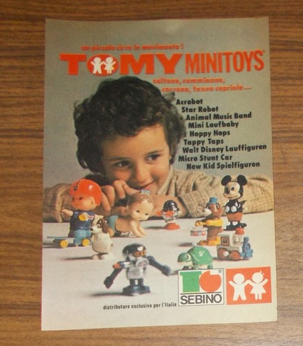 Seltene werbung tomy minitoys - werbung,