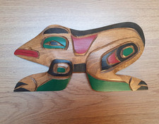 wooden carving Frog Frosch