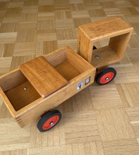 Kinder Rutschauto aus Holz, Zimmerauto/Lastwagen 1970er Jahre