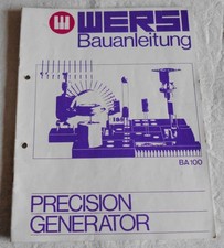 Wersi Bauanleitung PRECISION GENERATOR  BA 100 gebraucht