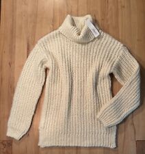 Neu Esprit Damen Wolle Alpaka Mix Grobstrick   Long Rollkragen Pullover Gr. M