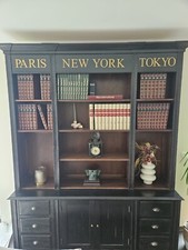 Haussmann Bücherwand mit 6 Schubladen und 2 Türen schwarz/braun