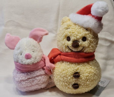 Pooh & Piglet snowman plush