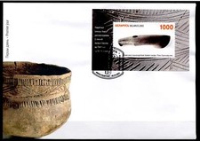Steinaxt aus Bronzezeit. FDC. Weißrußland 2003