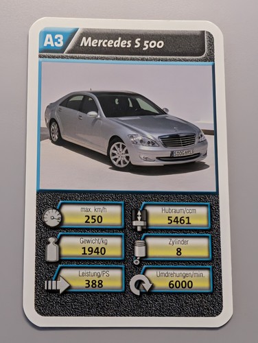 Mercedes 500 einzelkarte - einzelkarte,