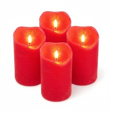 LED Echtwachs Kerzen Set mit