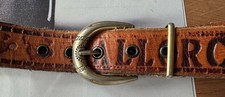 Gürtel Ledergürtel echt Leder 2,5 cm breit unisex braun 110 cm Mallorca-Prägung