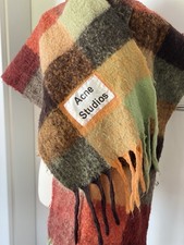 Designer Schal Winter Bunt Rot