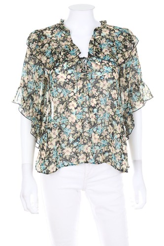 Zara volant bluse blumen print - blumen,