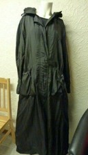 Schwarzer Gothic Punk LARP Damen Mantel Black Coat Punk Rave