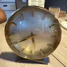 716/ Junghans MEISTER „Max Bill“ Design 8 Tage 50er Jahre Kaminuhr Gold