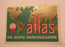 Atlas - Die echte Markenzigarre / Streichholzetikett