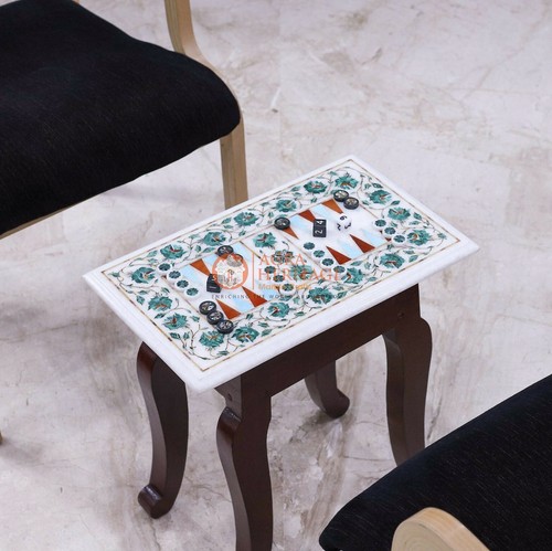Marmor weißplatte backgammon - marmor,
