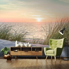 Vlies Fototapete Strand Meer Ostsee Dünen Natur Wohnzimmer Sonne Sand XXL 457