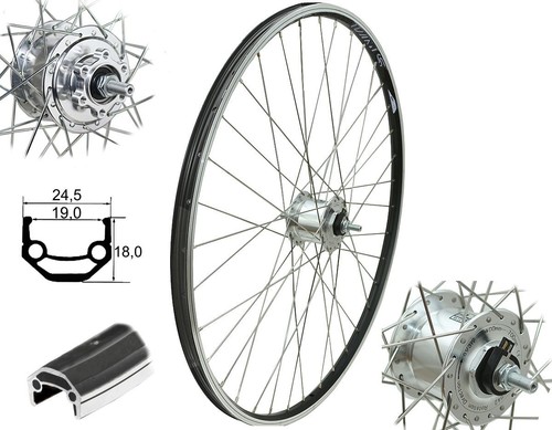 Vorderrad mtb nabendynamo - 26",