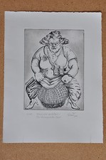 Radierung Originaldruck Kaktus