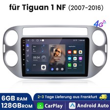 Android 14 6+128G Carplay Autoradio GPS Navi RDS WIFI Für VW Tiguan 5N Golf Plus