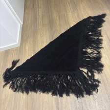 Altes Schwarzes Trachtentuch Dreieckstuch