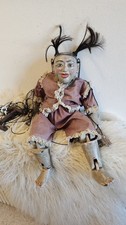 Antike Gelenk-Marionette Myanmar-Birma   Faden-Puppe Handmade Holz Findelkind 