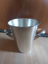 WMF Wagenfeld Design großer Wein/Sekt-Kühler Eiseimer versilbert mit Griffen