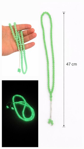 Gebetskette 47cm glow effekt - 47cm,