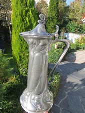 WMF antike Karaffe Weinkanne Dekanter Schenkkanne Krug Jugendstil 1904-selten