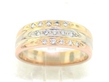 Brillant Ring 750 Tricolor 18K