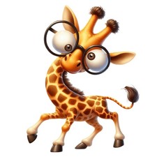 9x Sticker Funny Giraffe Car