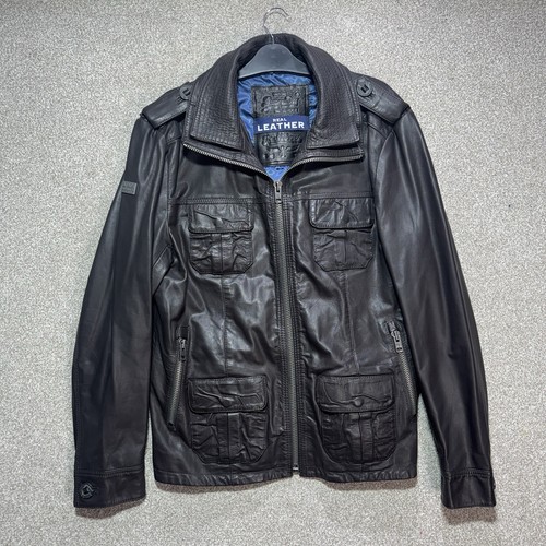 Superdry leder feldjacke - superdry,