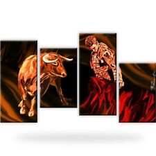 XXL Corrida Bild auf Leinwand mit Keilrahmen. 4 Bilder