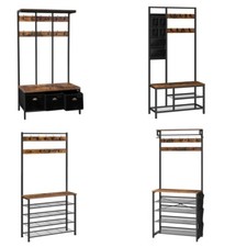 Garderobenständer Garderobe mit Sitzbank Schuhregal Sitzfläche Kleiderständer