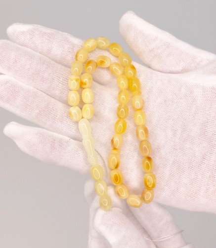 Weißer naturbernstein tasbih - weißer,