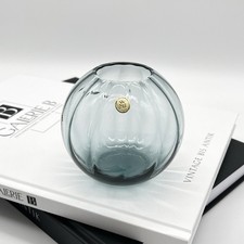 Vintage WMF - Wilhelm Wagenfeld Glas Vase Turmalin Rauchglas 1950er Bauhaus Stil