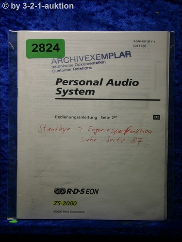 Sony bedienungsanleitung - sony,
