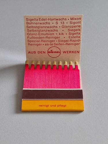 Streichholzheftchen siegel - streichholzheftchen,,