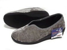 Florett Damen Hausschuhe silber weite H 