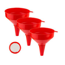 Kunststoff Trichter Ø 20cm 3x Set Edelstahlsieb Industrietrichter Benzintrichter