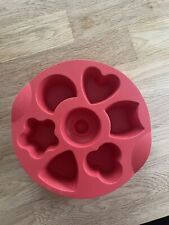 TUPPERWARE- SILIKON BACKFORM - 7 FORMEN IN EINER FORM - Muffinbackform - rot