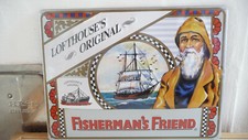 Fisherman's Friend Blechschild Schild selten 29x39cm Werbung Schiff Segelschiff