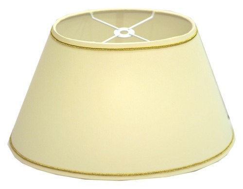 Lampenschirm oval creme gold - oval,