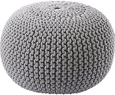 50 cm großer gestrickter Pouf