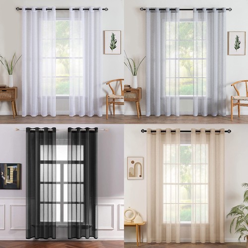 2er set transparent vorhang - set,