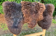 Merino Lammfell Schaffell Fell Teppich Lambskin Natur Braun 2. Wahl 70cm-100cm