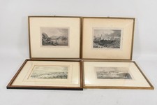 Q32O39- 4x Stahlstich Stadtansichten Landschaften ua Andernach Coblenz 19.Jh