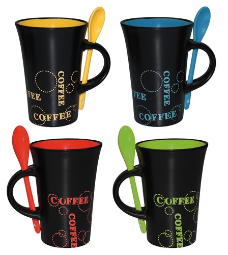 4er set keramik kaffeebecher - keramik, &